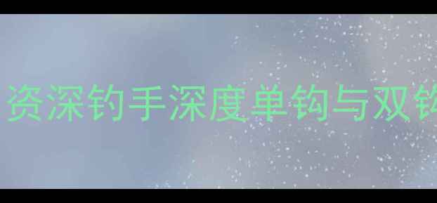 图片 钓鲤鱼用单钩还是双钩？资深钓手深度单钩与双钩的适用场景及实战技巧2