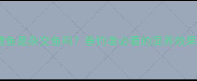 图片 鲫鱼和鲤鱼是杂交鱼吗？垂钓者必看的混养效果与钓法1