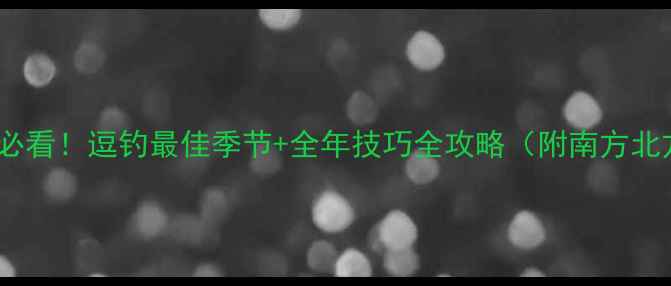 图片 鲫鱼垂钓必看！逗钓最佳季节+全年技巧全攻略（附南方北方差异）2