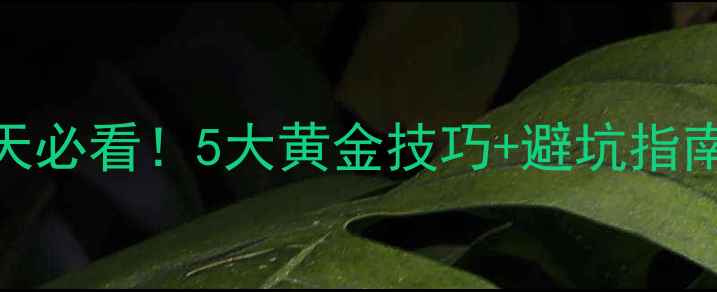 图片 黑坑放鱼当天必看！5大黄金技巧+避坑指南，轻松爆护