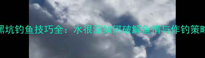图片 黑坑钓鱼技巧全：水很深如何破解鱼情与作钓策略