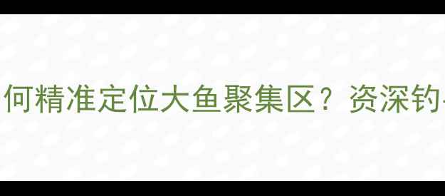 图片 黑坑钓鱼：如何精准定位大鱼聚集区？资深钓手的实战技巧