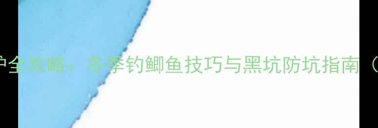 图片 黑龙江黑坑爆护全攻略：冬季钓鲫鱼技巧与黑坑防坑指南（附实战视频）1