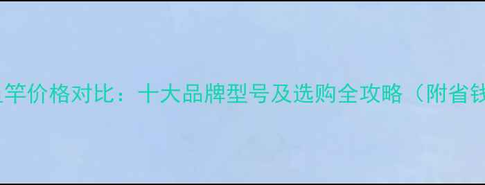 图片 龙文里鱼竿价格对比：十大品牌型号及选购全攻略（附省钱技巧）1