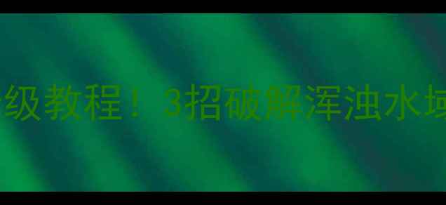 图片 🌊浑水野钓鲫鱼保姆级教程！3招破解浑浊水域，新手也能爆护🎣2