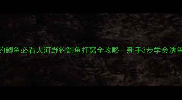 图片 🌊野钓鲫鱼必看大河野钓鲫鱼打窝全攻略｜新手3步学会诱鱼技巧