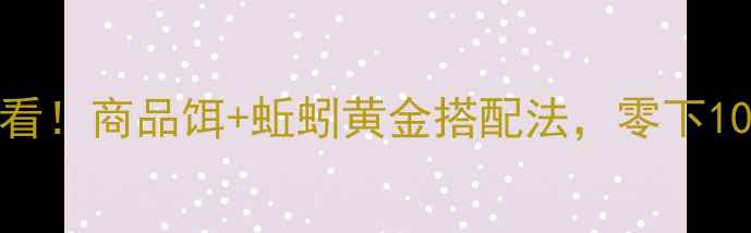 图片 🌟冬季钓鱼必看！商品饵+蚯蚓黄金搭配法，零下10℃也能爆护🌟