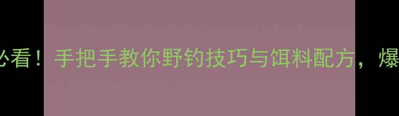 图片 🌟春季野钓玉米必看！手把手教你野钓技巧与饵料配方，爆护秘籍来了！🎣2