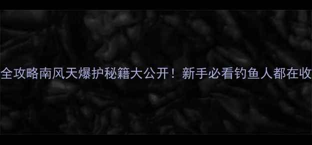 图片 🌪️冬季南风钓鱼全攻略南风天爆护秘籍大公开！新手必看钓鱼人都在收藏的黄金时段技巧