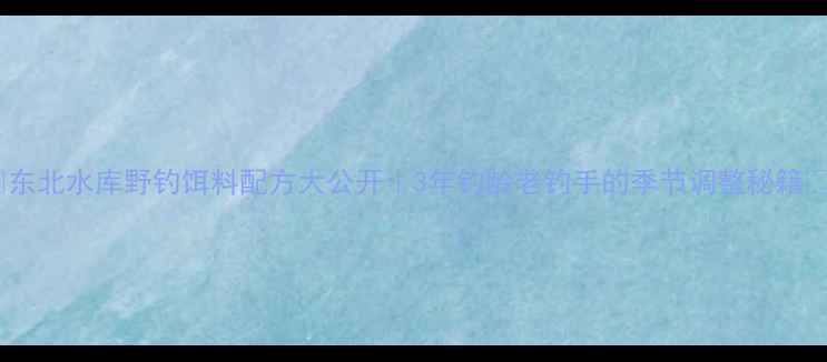 图片 🎣东北水库野钓饵料配方大公开｜3年钓龄老钓手的季节调整秘籍🌾2