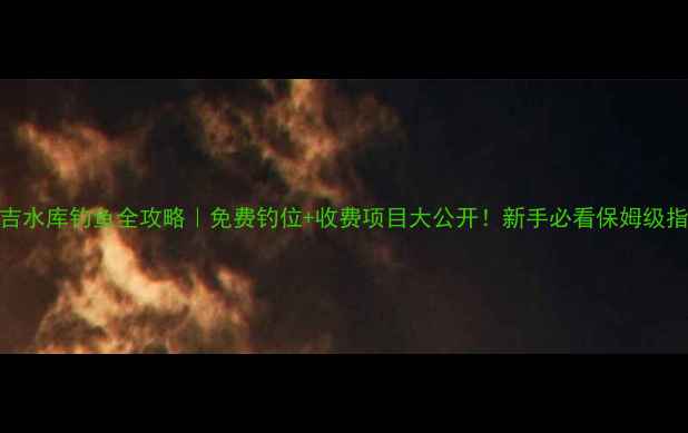 图片 🎣安吉水库钓鱼全攻略｜免费钓位+收费项目大公开！新手必看保姆级指南🌾