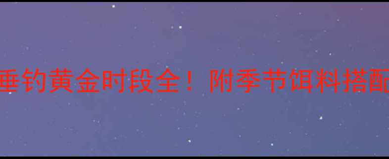 图片 🎣鲤鱼最佳钓鱼时间垂钓黄金时段全！附季节饵料搭配技巧（附实拍视频）
