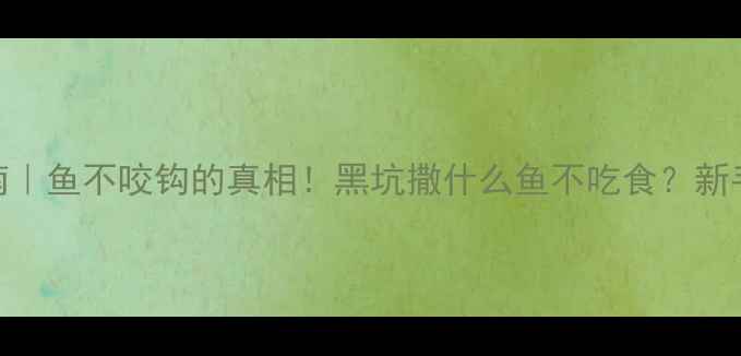 图片 🎣黑坑避坑指南｜鱼不咬钩的真相！黑坑撒什么鱼不吃食？新手必看实战攻略