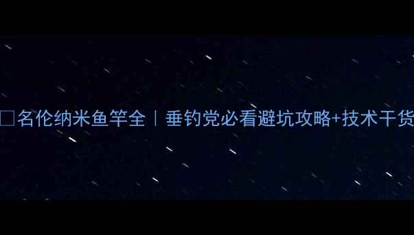 图片 🔥名伦纳米鱼竿全｜垂钓党必看避坑攻略+技术干货