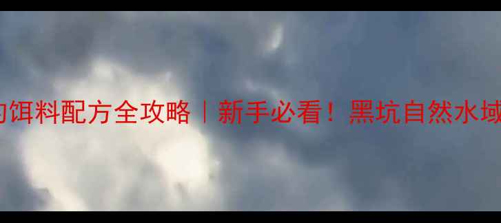 图片 🔥夏季台钓饵料配方全攻略｜新手必看！黑坑自然水域通杀技巧2