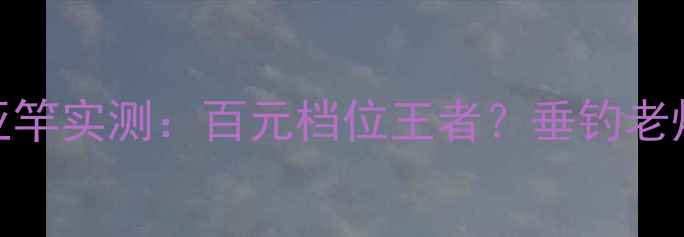 图片 🔥威联盟路亚竿实测：百元档位王者？垂钓老炮亲测报告🎣