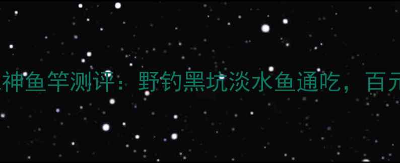 图片 🔥富源百川六号雨战神鱼竿测评：野钓黑坑淡水鱼通吃，百元档位性价比之王✅2