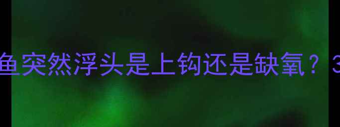 图片 🔥新手必看！鲤鱼突然浮头是上钩还是缺氧？3分钟教你秒懂！