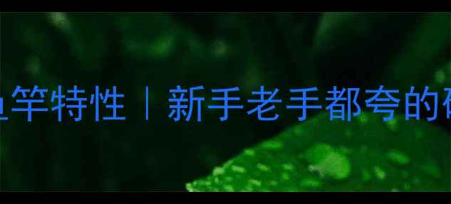 图片 🔥达亿瓦红虎鱼竿特性｜新手老手都夸的硬核装备推荐！