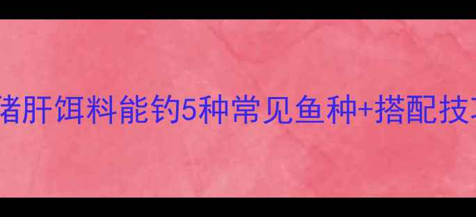 图片 🔥野钓必用秘籍！猪肝饵料能钓5种常见鱼种+搭配技巧（附实战教学）1