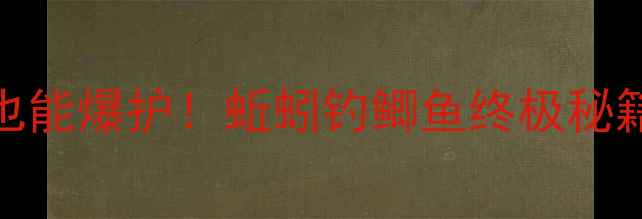 图片 🔥零下10℃也能爆护！蚯蚓钓鲫鱼终极秘籍，新手必看