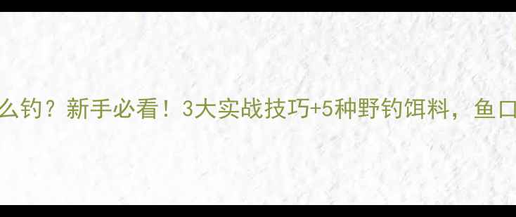图片 🔥鲤鱼鲫鱼少怎么钓？新手必看！3大实战技巧+5种野钓饵料，鱼口差也能爆护！🔥