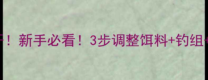 图片 🔥黑坑鲫鱼实战技巧大公开！新手必看！3步调整饵料+钓组+调漂，稳口上鱼不空军！1